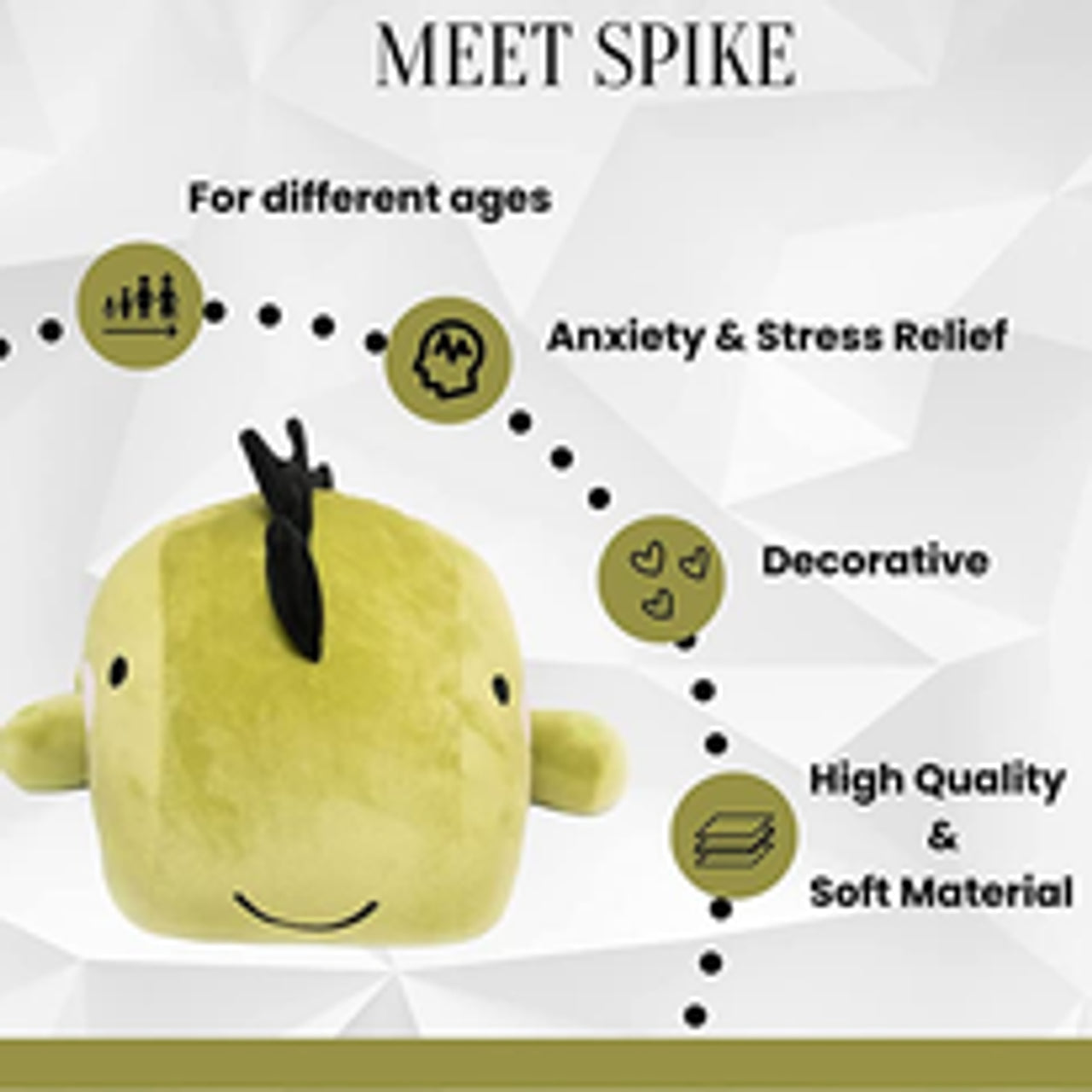 Spike the Dinosaur Weighted Plush