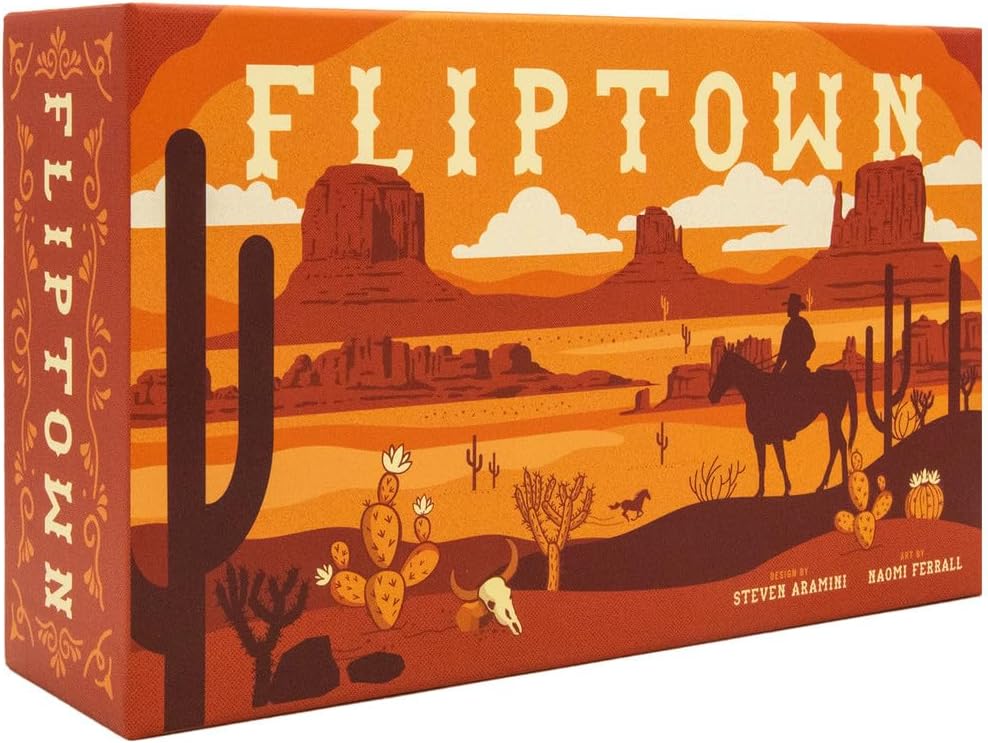 Fliptown - a flip-and-Write Game Where You Explore a Wild west Town for 1-4 Players